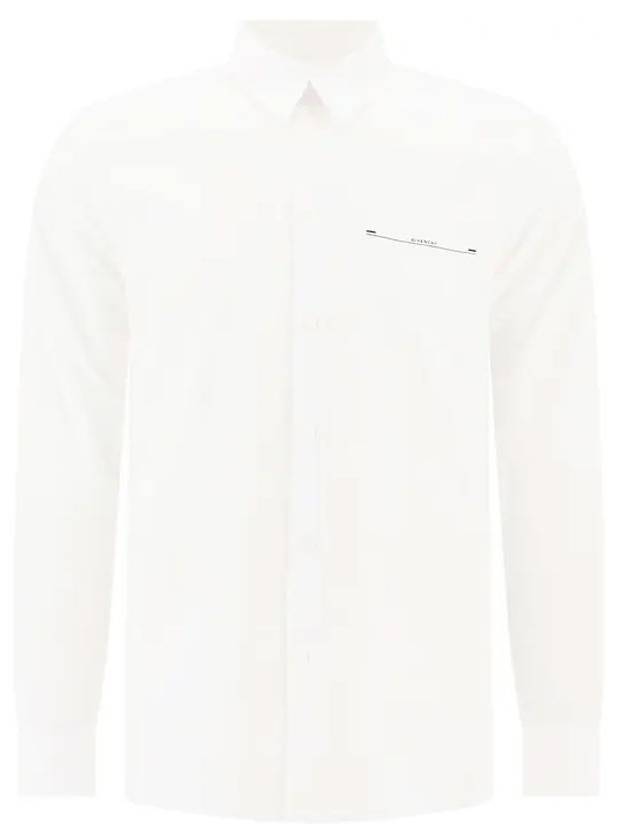 Men's Logo Long Sleeve Shirt White - GIVENCHY - BALAAN 1