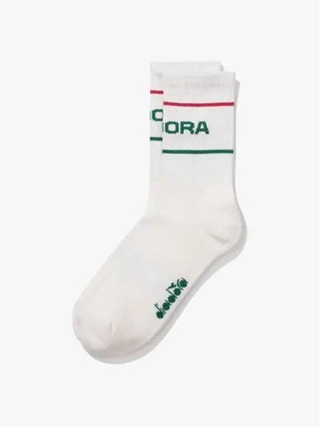 Diadora Striped Quarter Socks GREEN - DIADORA - BALAAN 1