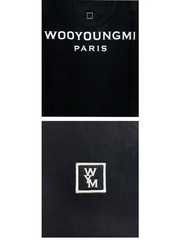 Back logo cotton short sleeve t shirt black - WOOYOUNGMI - BALAAN 6