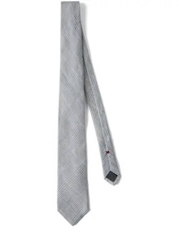 Prince Of Wales Tie White - BRUNELLO CUCINELLI - BALAAN 2