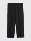 Mohair Wool Straight Pants Black - PRADA - BALAAN 3