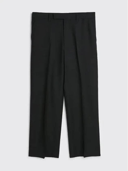 Men Straight Mohair Wool Black Pants UP0178 1P3Z F0002 - PRADA - BALAAN 2