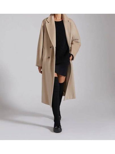 Belted Button Up Double Coat Beige - MAX MARA - BALAAN 2