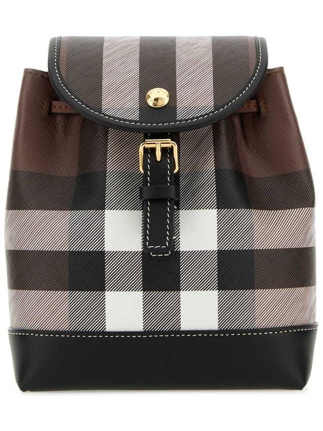 Check Mini Backpack Dark Brown - BURBERRY - BALAAN 2