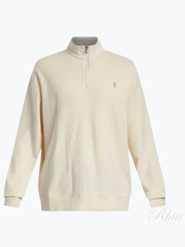 Logo Half Zip-up Sweatshirt Cream - POLO RALPH LAUREN - BALAAN 2