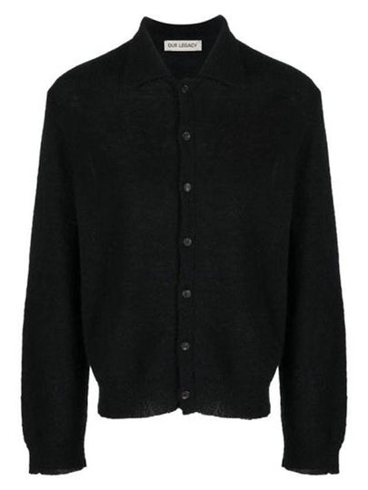 Men's Evening Polo Alpaca Cardigan Black - OUR LEGACY - BALAAN 2