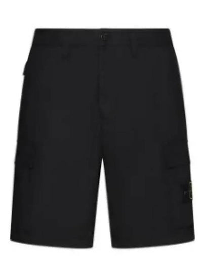 Light Stretch Cotton Bermuda Shorts Black - STONE ISLAND - BALAAN 2