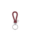 Intrecciato Leather Key Holder Burgundy - BOTTEGA VENETA - BALAAN 4