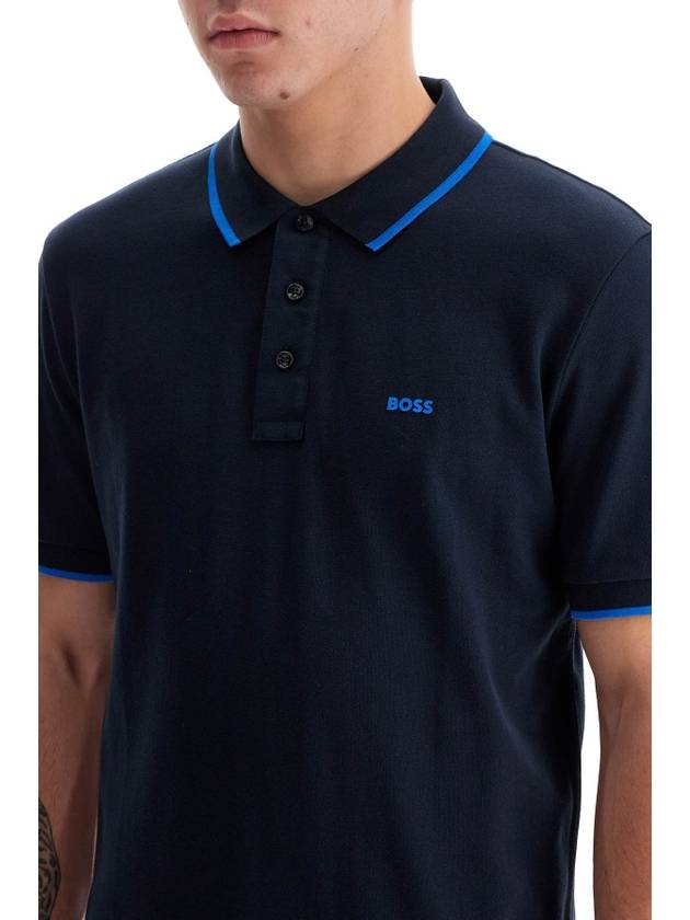 "contrast trim parlay polo shirt - HUGO BOSS - BALAAN 4