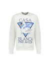 Par Avion Sweatshirt Off White - CASABLANCA - BALAAN 1