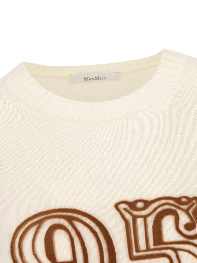 Fido cashmere blend knit top white - MAX MARA - BALAAN 4