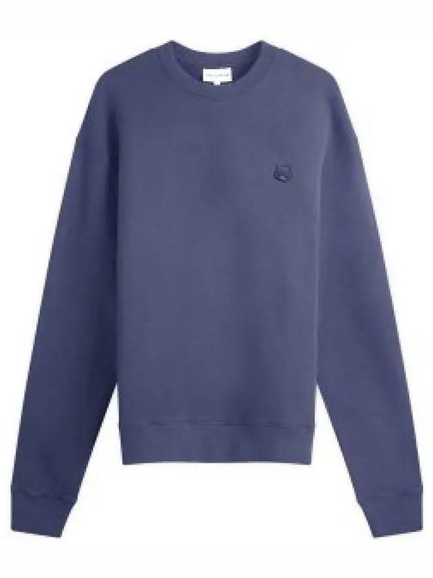 Bold Fox Head Cotton Sweatshirt Ink Blue - MAISON KITSUNE - BALAAN 2