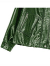 Overfit string eco leather jacket Green - THE GREEN LAB - BALAAN 3