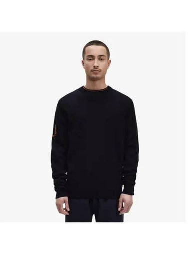 Fred Perry Sharp Laurel Wreath Crew Neck Knit 608 AFPM2336516 - FRED PERRY - BALAAN 1