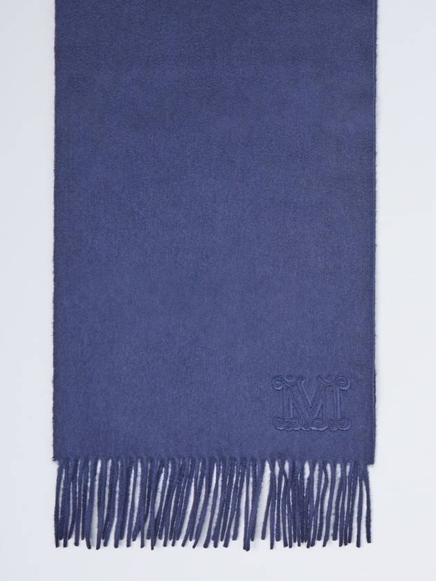 WSDALI 100% cashmere M logo muffler jibling 038 midnight blue - MAX MARA - BALAAN 2