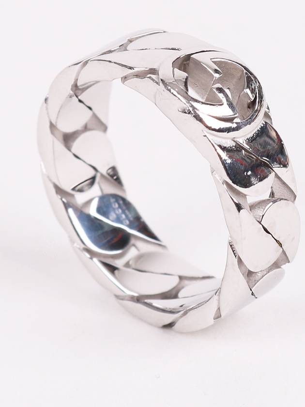 GG interlocking chain silver ring - GUCCI - BALAAN 2