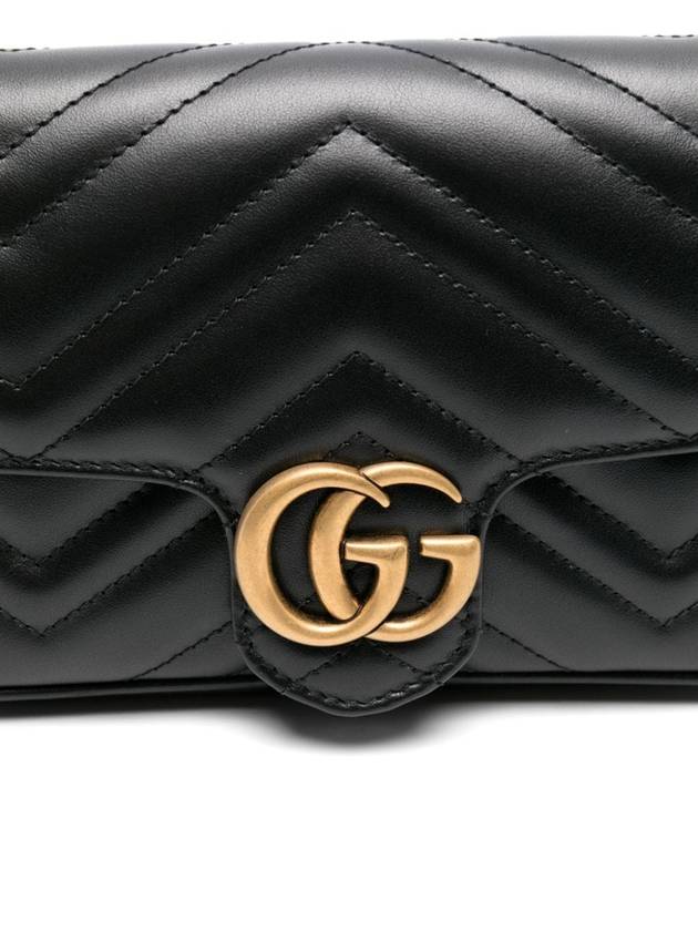 GG Marmont Chain Mini Bag Black - GUCCI - BALAAN 5