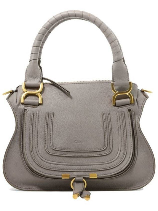 Marcie small double shoulder bag cashmere gray - CHLOE - BALAAN.