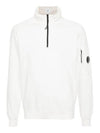 Light Fleece Half Zip-Up Sweatshirt White - CP COMPANY - BALAAN 3