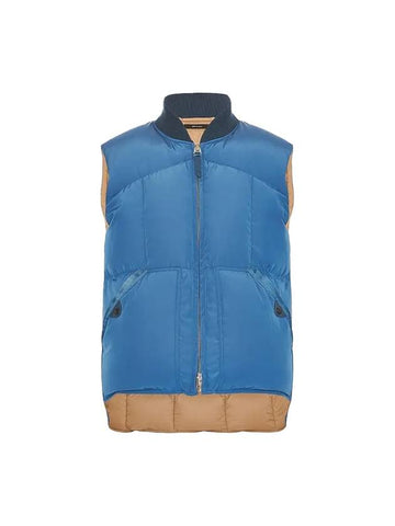 Men's Light Down Padding Vest Blue - TOM FORD - BALAAN 1