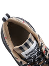 Arthur Check Pattern Lace Up Low Top Sneakers Beige - BURBERRY - BALAAN 8