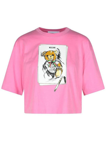 Moschino Pink Cotton T-Shirt - MOSCHINO - BALAAN 1