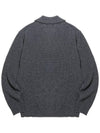 Lambswool collar knit full zip-up MGREY - 20THHOLE - BALAAN 3