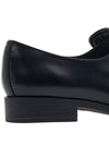 Triangle Logo Brush Leather Loafers Black - PRADA - BALAAN 11