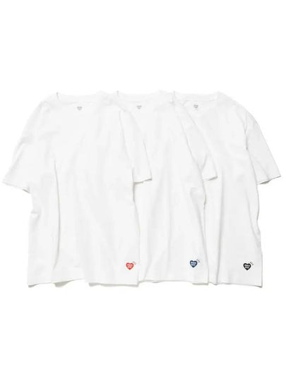 3 PACK Short Sleeve T Shirt Set White HM28CS048 - HUMAN MADE - BALAAN 2