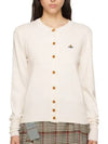 Logo Patch Cardigan Off White - VIVIENNE WESTWOOD - BALAAN 2