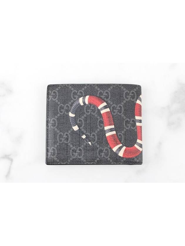 Snake bifold wallet black - GUCCI - BALAAN 3