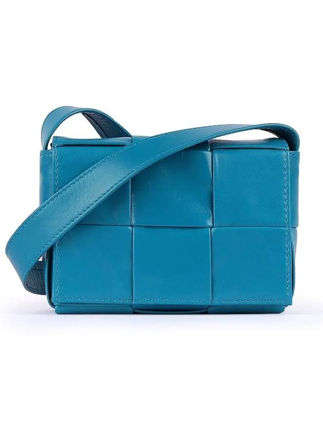 Cassette Small Leather Cross Bag Blue - BOTTEGA VENETA - BALAAN 2