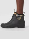 Vintage Check Neoprene Rubber Rain Boots Black Archive Beige - BURBERRY - BALAAN 9