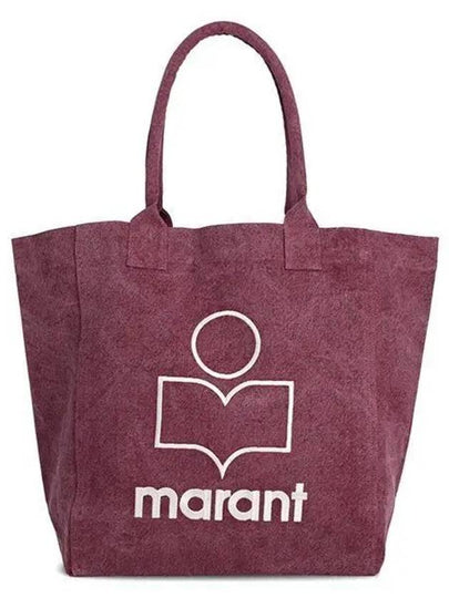 Yenky Logo Washed Cotton Tote Bag Purple - ISABEL MARANT - BALAAN 2