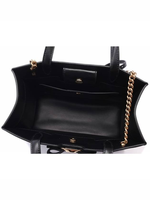 Vara Bow Top Handle Tote Bag Black - SALVATORE FERRAGAMO - BALAAN 7