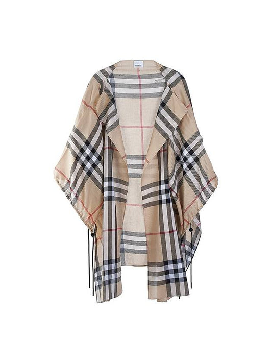 Check Cotton Cape 8072618 ST GIANT CHECK CAPE A7026 - BURBERRY - BALAAN 1