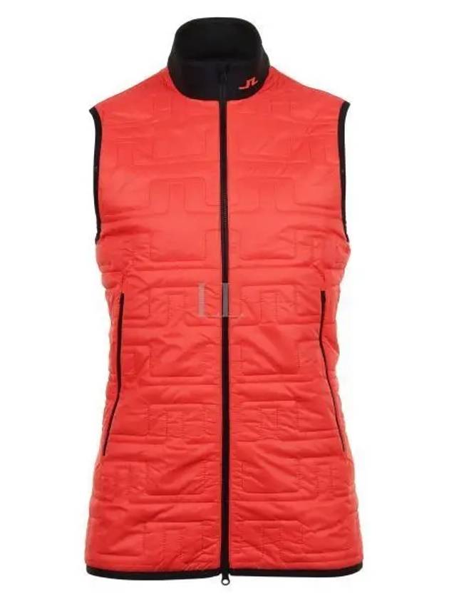 Stefano Hybrid Quilt Vest Hot Coral - J.LINDEBERG - BALAAN 2