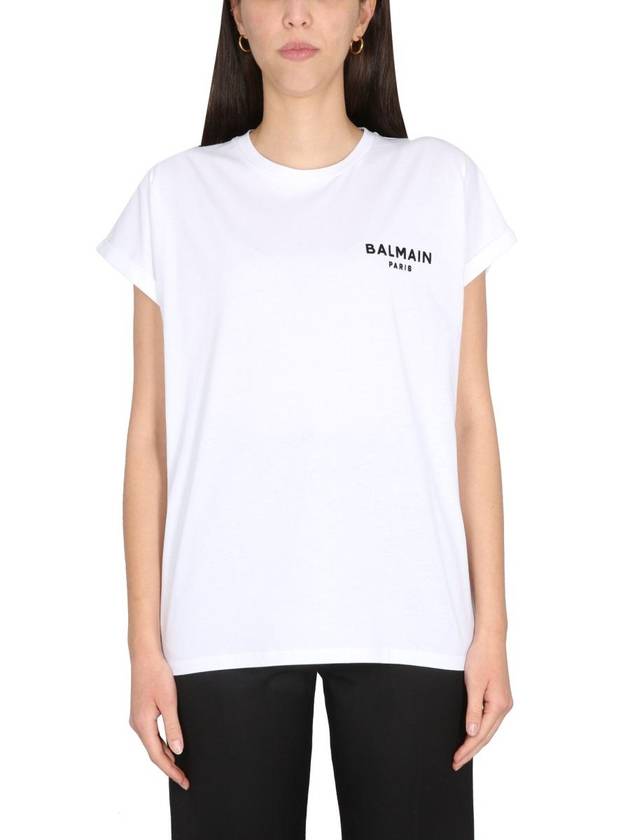 long sleeve t-shirt BF1EF010BB01 GAB WHITE - BALMAIN - BALAAN 2