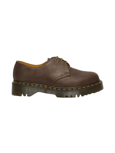 Men's 1461 Becks Crazy Horse Leather Oxford Dark Brown - DR. MARTENS - BALAAN 1