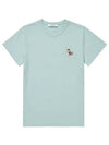 Dressed Fox Patch Short Sleeve T-Shirt Blue - MAISON KITSUNE - BALAAN 2