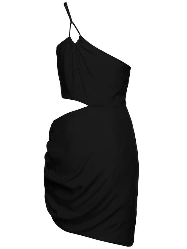 'Midori' One-Shoulder Mini Black Dress With Cut-Out Detail In Silk Woman Gauge81 - GAUGE81 - BALAAN 2