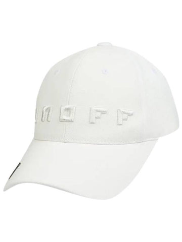 Golfwear Men's Embroidered Logo Ball Cap White - ONOFF - BALAAN 1