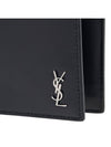 Men's Tiny Monogram Logo Half Wallet Black - SAINT LAURENT - BALAAN 7