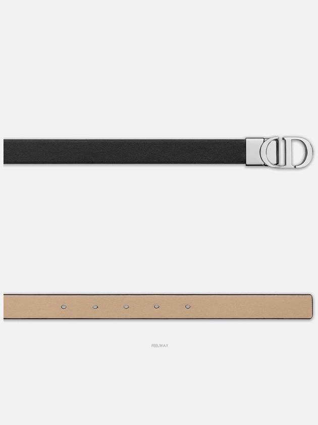 30 Montaigne Reversible Belt Black Biscuit Smooth - DIOR - BALAAN 7