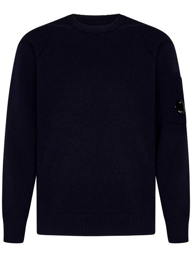 Lambswool GRS Crew Neck Knit Top Purple - CP COMPANY - BALAAN 2