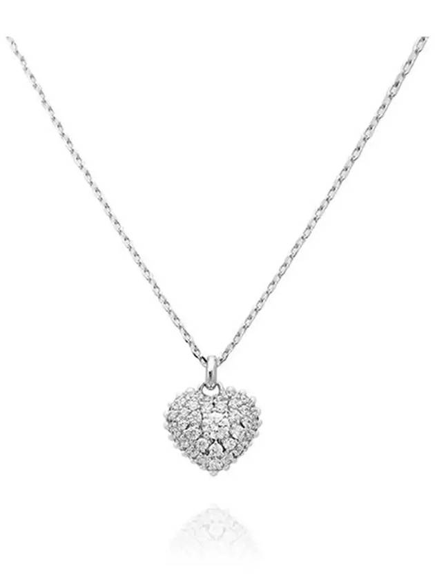 Hyperbola Pendant Heart Necklace Silver - SWAROVSKI - BALAAN 4