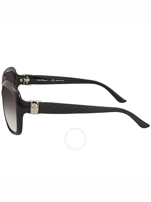 Eyewear Rectangular Sunglasses Grey Black - SALVATORE FERRAGAMO - BALAAN 4