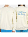 New Health Crew Neck Sweatshirt Cream Blue NEW HEALTH CREWNECK - SPORTY & RICH - BALAAN 2