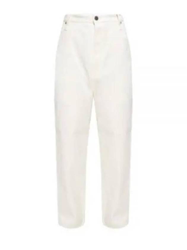 Cotton Straight Pants White - AMI - BALAAN 2