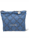 Denim chain 22 bag medium medium stitch AS3261 - CHANEL - BALAAN 4